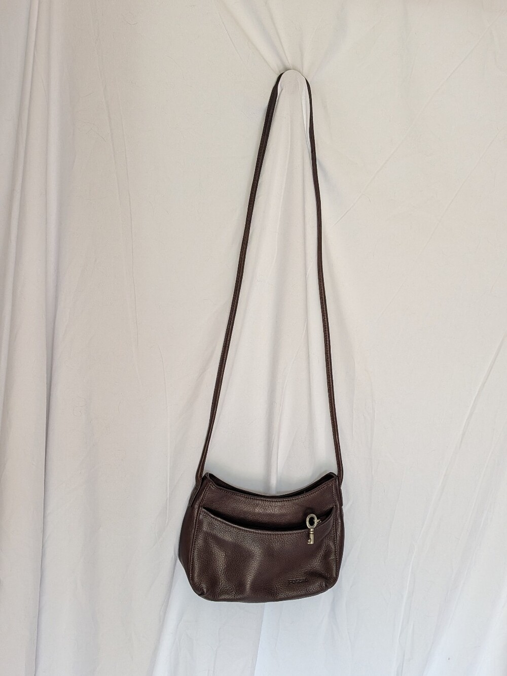Fossil Chocolate Brown Leather Crossbody Bag
